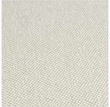 Close-up van een lichtgekleurd textielbehang met een fijne structuur