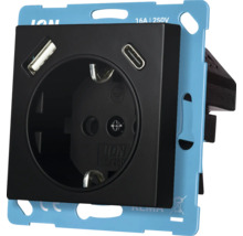 Stopcontact met USB- en USB-C-aansluiting