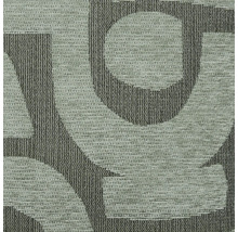 Detailweergave van een tapijt met een letterpatroon