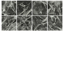 Acht keramische tegels met marmerlook