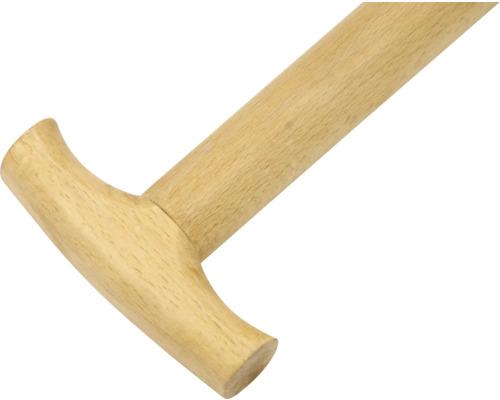 Houten steel met T-handgreep