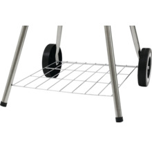 Barbecue met wielen en metalen opbergrooster