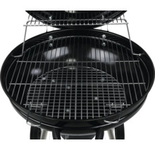 Bolvormige barbecue met grillrooster en houtskoolrooster