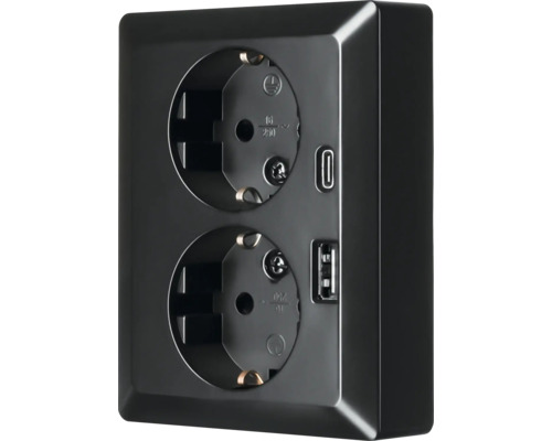 Dubbel stopcontact met USB-poorten