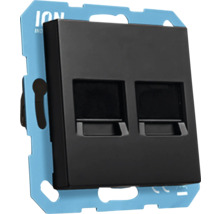 Dubbele databus met blauwe montageplaat