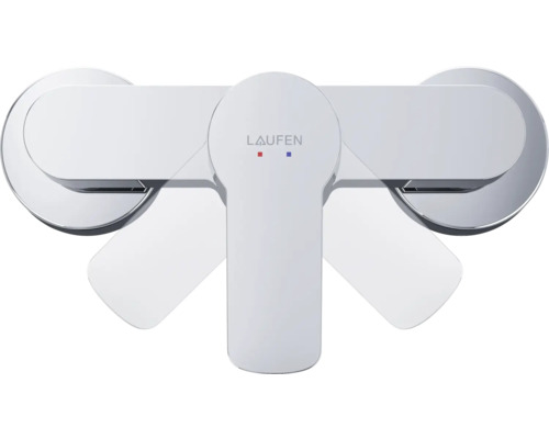 Laufen Logo op een kraan