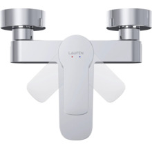 Opbouw badkraan van metaal met Laufen logo
