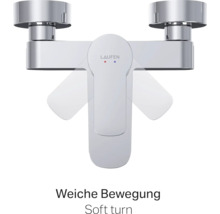 Laufen kraan met soepele beweging