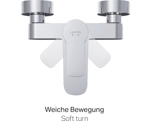 Laufen kraan met soepele beweging