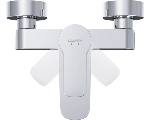 Laufen wastafelkraan met twee handgrepen