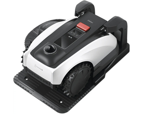 Bovenaanzicht van een robotmaaier