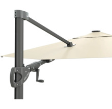 Detailaanzicht van een Soluna parasol met slinger mechanisme