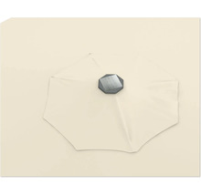 Detail van een parasol met een achthoekige sluiting