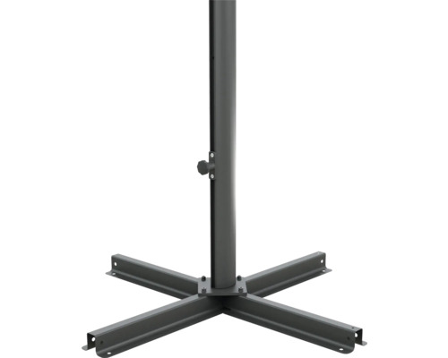 Parasolvoet van metaal met vierpotige basis