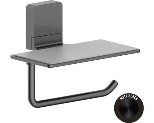 Toiletpapierhouder met plank in matte afwerking