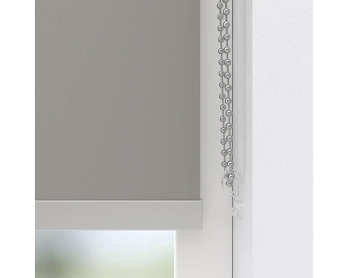 Grijs rolgordijn met kettingbediening
