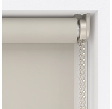 Detail van een rolgordijn met kettingbediening voor raamdecoratie