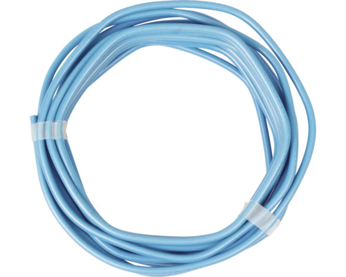 Opgerolde, blauwe stroomkabel