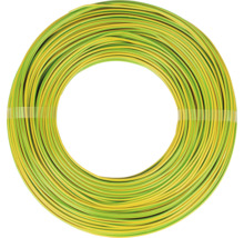 Groengele aardingsdraad op een rol