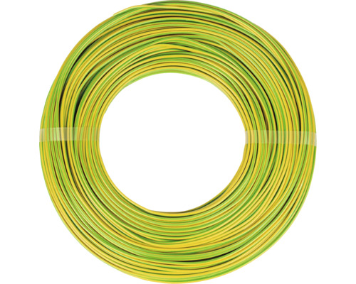 Groengele aardingsdraad op een rol