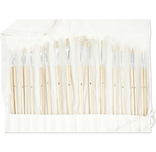 Penselenset met verschillende maten in een stoffen etui