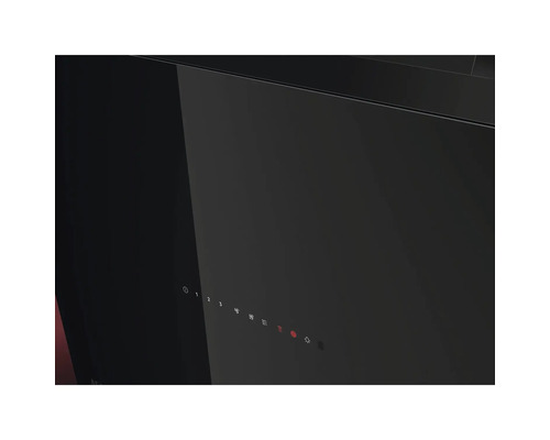 Afzuigkap met bedieningspaneel voor ventilatorsnelheden en verlichting.