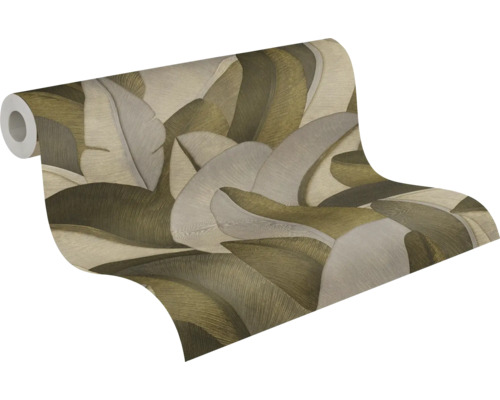 Behangrol met bladerpatroon