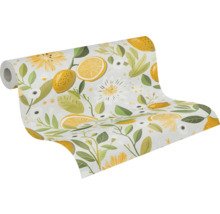 Behangrol met citroenmotief