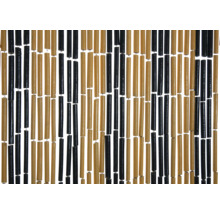 Bamboe gordijn met houten kralen in twee kleuren