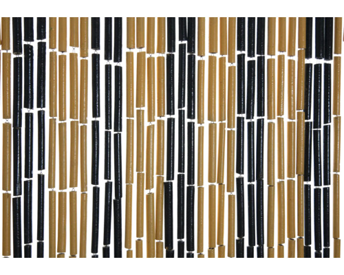 Bamboe gordijn met houten kralen in twee kleuren