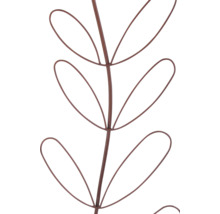 Decoratieve metalen plant met bladvormige elementen