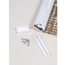 Onderdelen jaloezie: montagerail, schroeven en kettingschakels