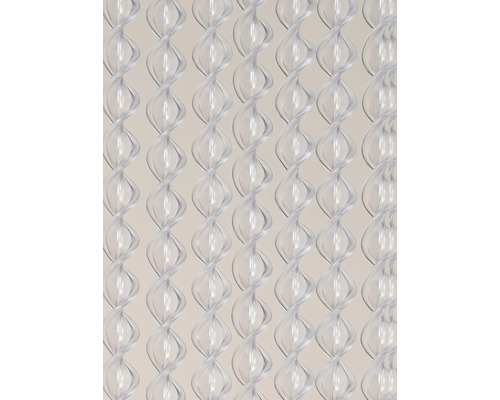 Close-up van transparante, spiraalvormige kunststof elementen