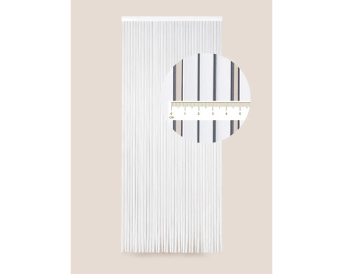 Decoratieve sluier met centimeter-schaal uitsnede voor het bekijken van de grootte