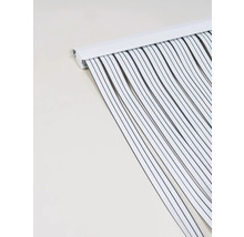 Strookgordijnen met lamellen en ophangrail voor insectenwering en warmte-isolatie