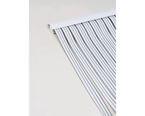 Strookgordijnen met lamellen en ophangrail voor insectenwering en warmte-isolatie