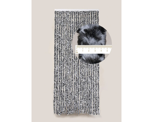 Decoratieve sjaals van polyester met patroon en centimeteraanduiding in close-up