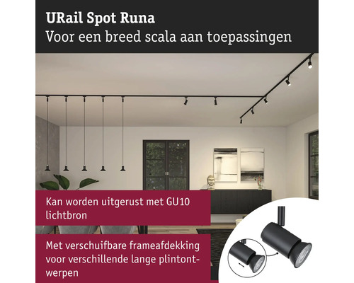 URail Runa railspot in een woonkameromgeving
