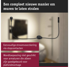Elektrische kabel met stekker en voetschakelaar voor wandlamp