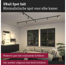 URail Spot Salt in de woonkamer met bank en ramen