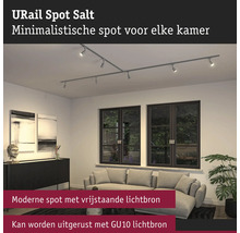 URail Spot Salt verlichtingssysteem in de woonkamer