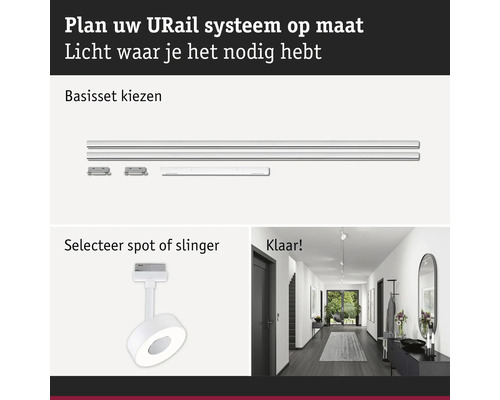 Urail systeem componenten voor de verlichting.