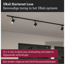 URail Starterset Luxe met twee rails en vier spots