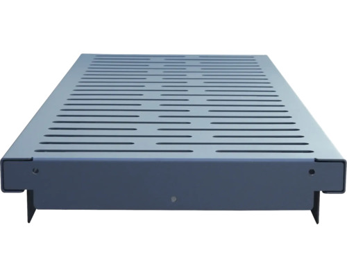 Metalen plank met sleuven voor opslag