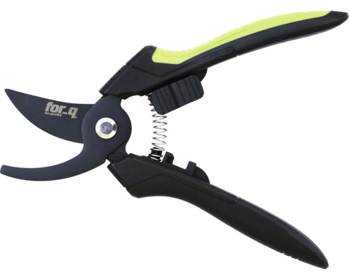 Tuinschaar met veer en for.q logo