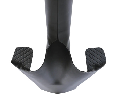 Detailopname van een zwarte spade met voetsteun