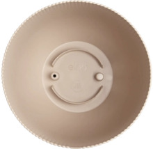 Binnenaanzicht van een kunststof bloempot met Elho logo