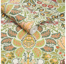 Rol behang met bloemmotieven en vogelmotieven