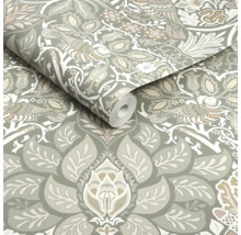 Behangrol met vogel- en bloemmotief