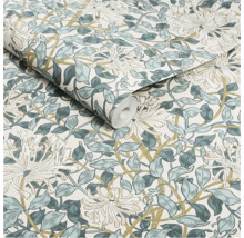 Rol behang met bladeren en bloemenpatroon